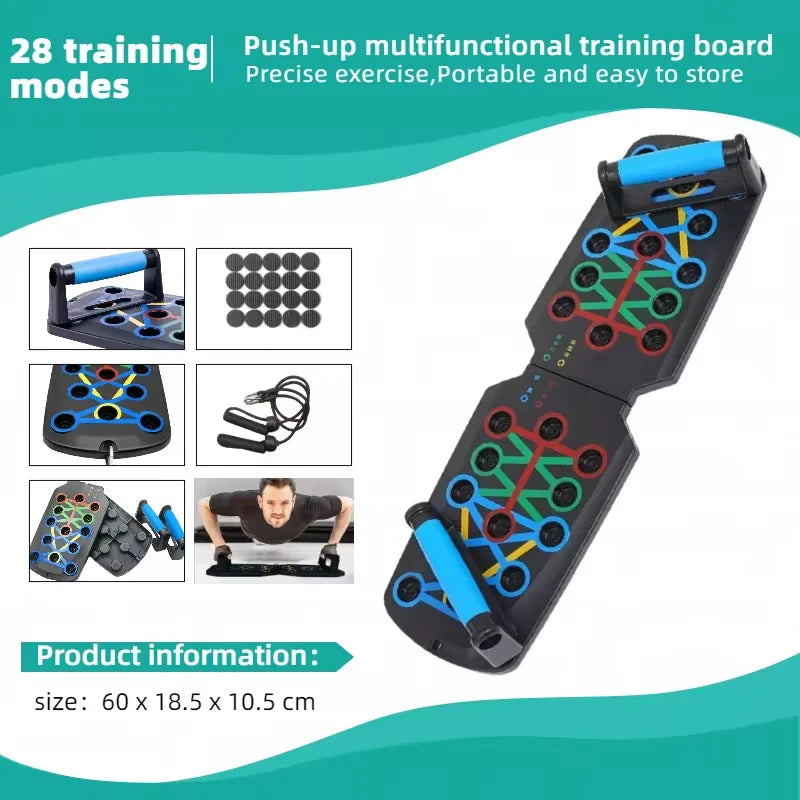 Multi-Functional Foldable Push-Up Board – Full Upper Body Training at Home