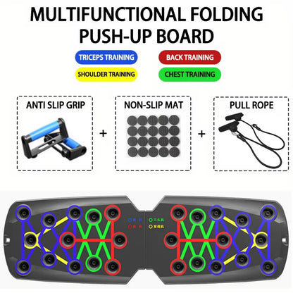 Multi-Functional Foldable Push-Up Board – Full Upper Body Training at Home